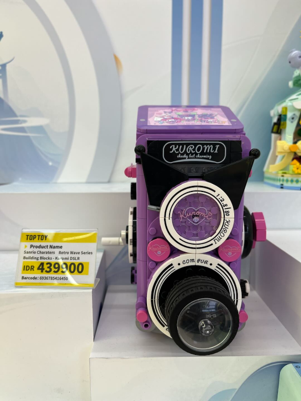 Sanrio Charaters Retro Wave Series Building Blocks - Kuromi DSLR Camera,,each