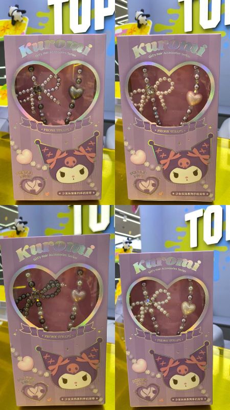 Kuromi Girl’s Hair Accessories Series Phone Strap