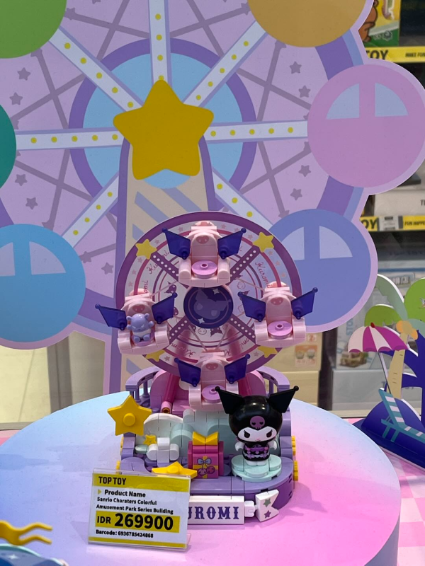 Sanrio Charaters Colorful Amusement Park Series Building Blocks -Star Ferris Whe,,each