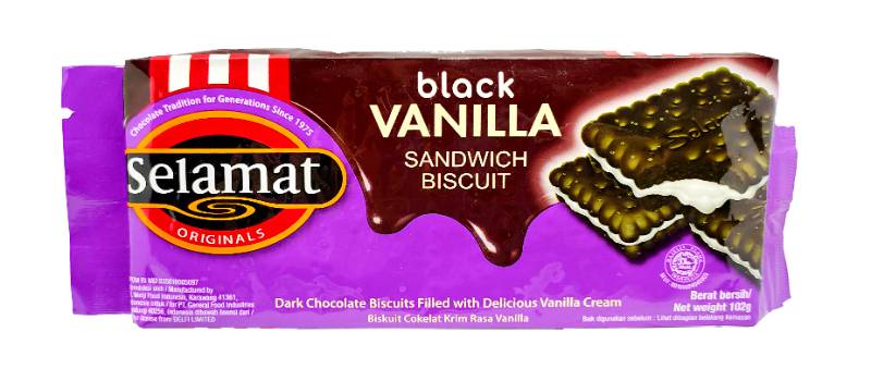 SELAMAT SANDWICH BISCUIT BLACK VANILLA