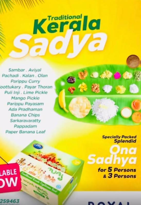 Royal Delicacy Onam Sadhya -  Serve 5