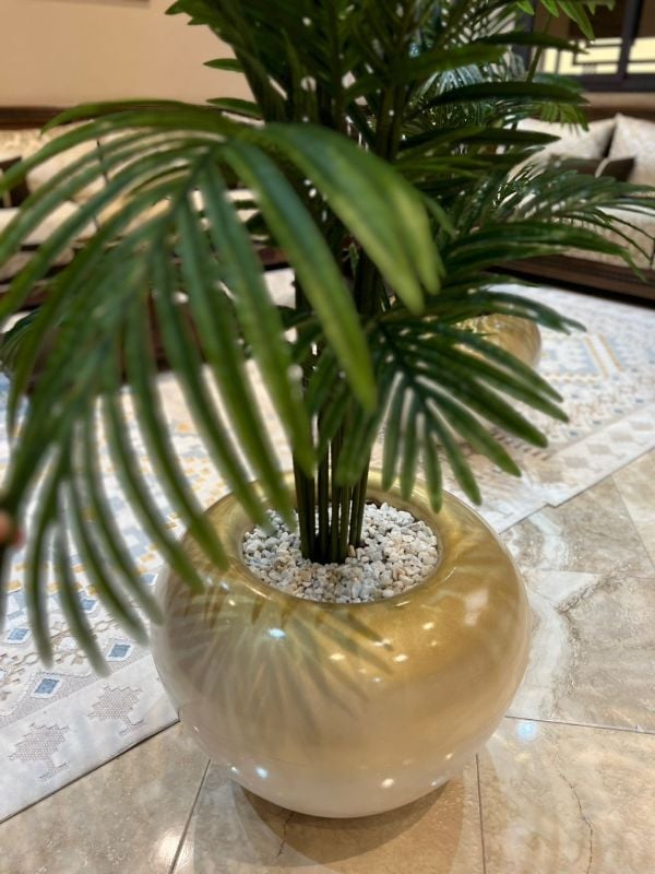 Grande boule palmier dore