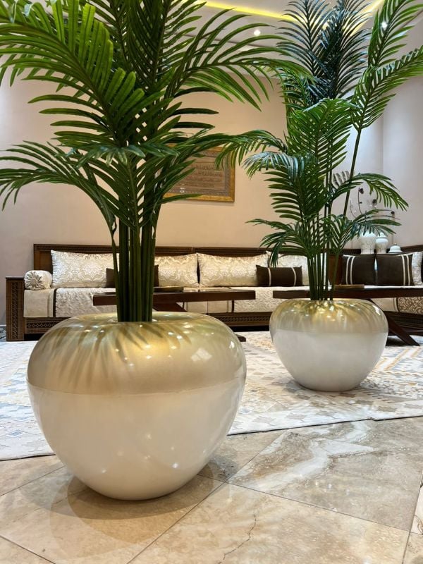 Grande boule palmier dore