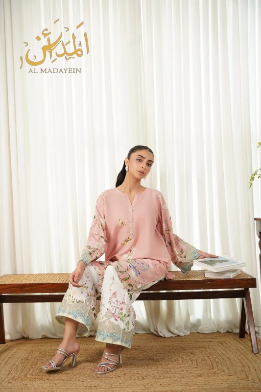 2piece swiss lawn digital printed in | AM1008