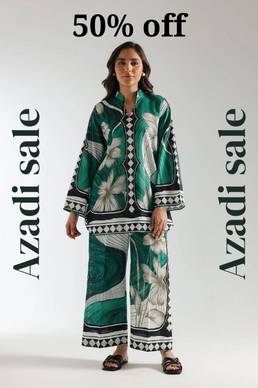 2 piece swiss lawn digital printed in | AM102