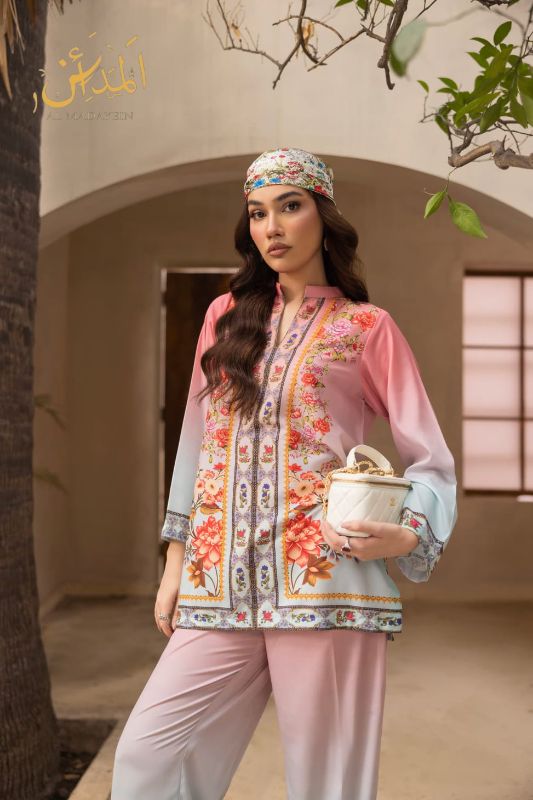 2 piece swiss lawn digital printed in | AM1011