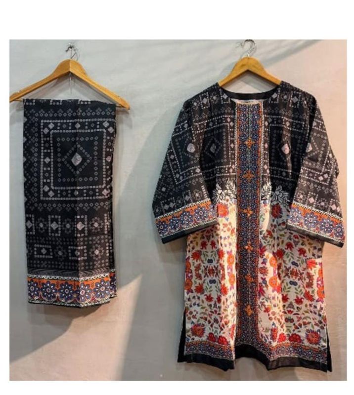 2 piece swiss lawn digital printed in | AM1007