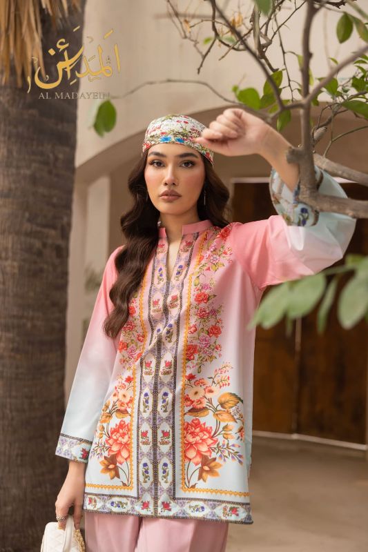 2 piece swiss lawn digital printed in | AM1011