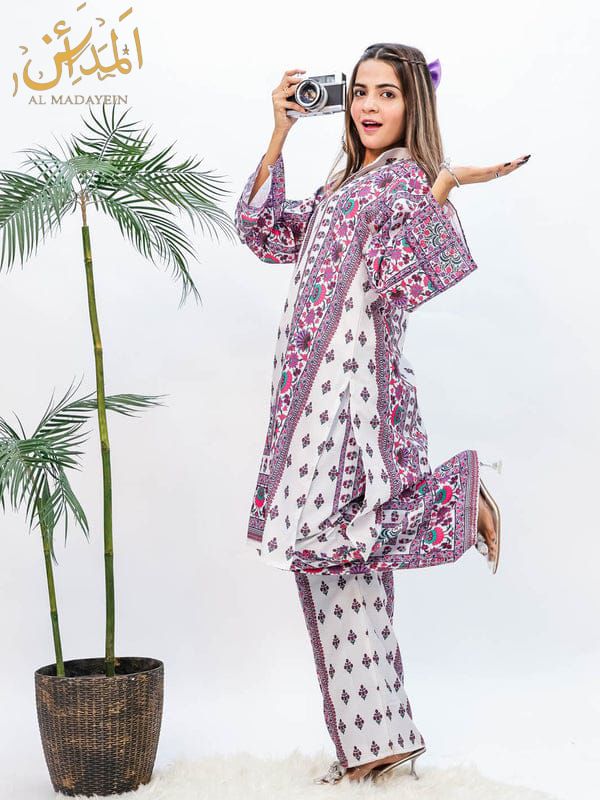2 piece swiss lawn digital printed in | AM1009