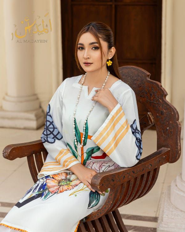 2 piece swiss lawn digital printed in | AM1006