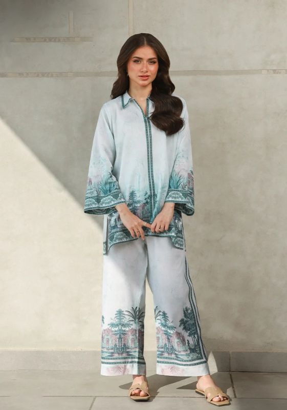 2 piece swiss lawn digital printed in | AM1018