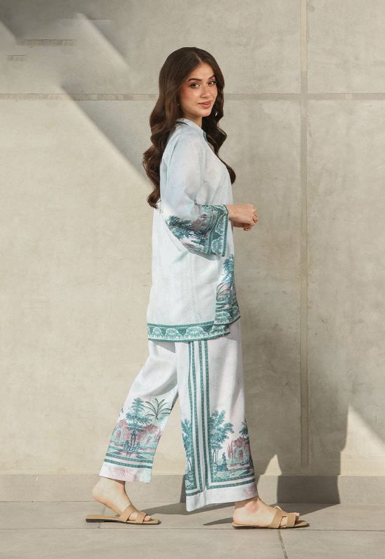 2 piece swiss lawn digital printed in | AM1018