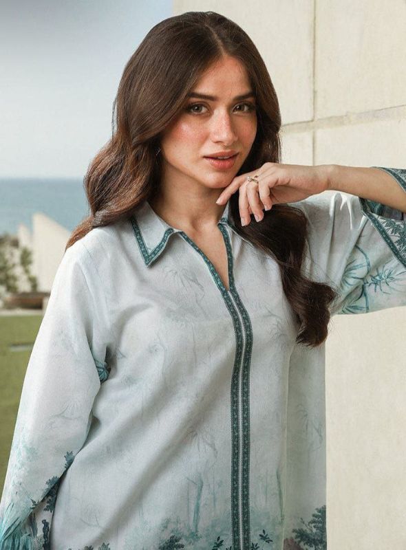 2 piece swiss lawn digital printed in | AM1018