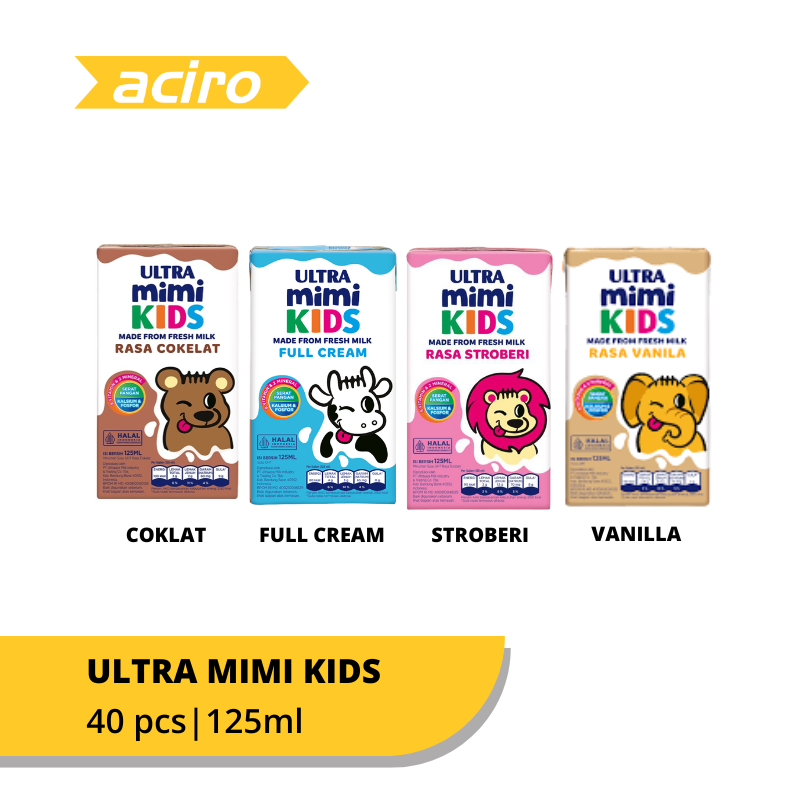 Ultra Mimi Kids Susu UHT All Variant 125ml Isi 40 pcs - Karton