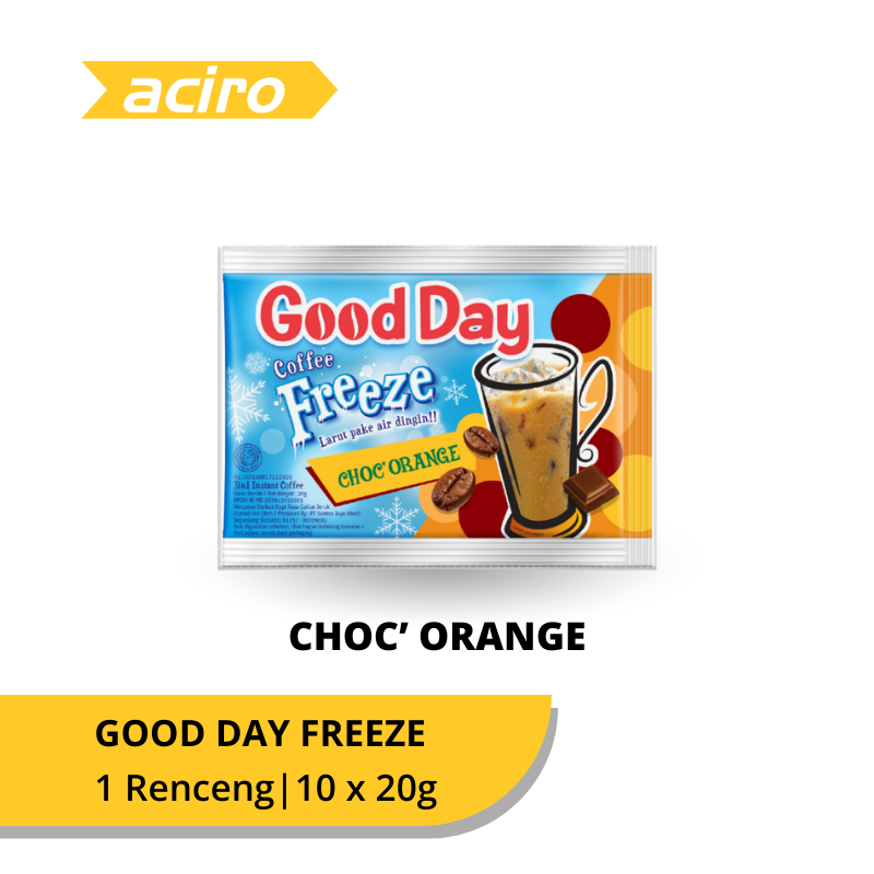 Good Day Freeze Kopi Instan Choc' Orange Renceng 10 x 20 gr