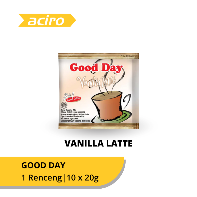 Good Day Kopi Instan Vanilla Latte Renceng 10 x 20 gr