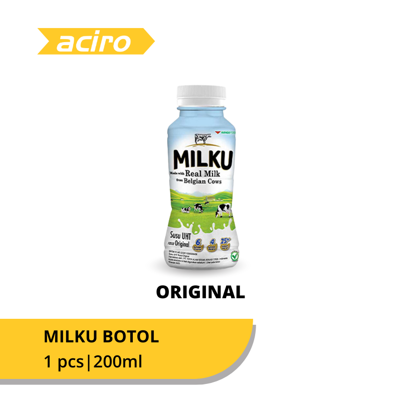 Milku Susu UHT Original Botol 200ml