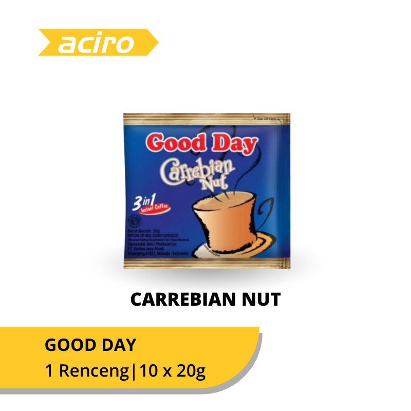 Good Day Kopi Instan Carrebian Nut Renceng 10 x 20 gr
