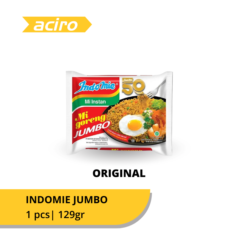 Indomie Mie Instan Goreng Jumbo Original 129 gr