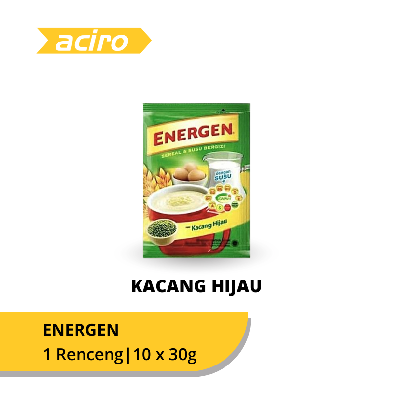 Energen Minuman Sereal Kacang Hijau Renceng 10 x 30 gr