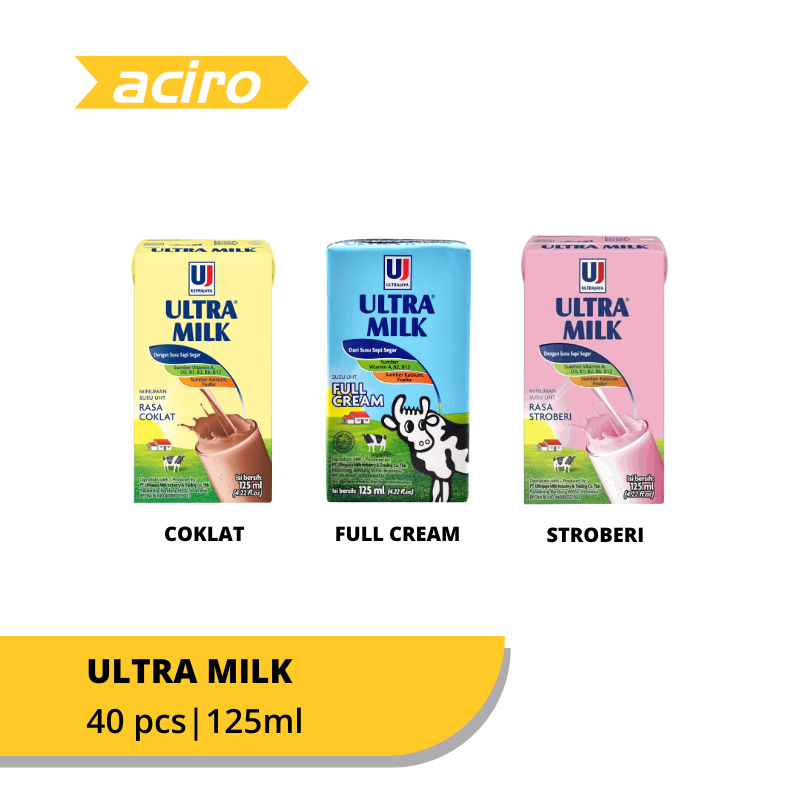 Ultra Milk Susu UHT All Variant 125ml x 40 pcs - Karton
