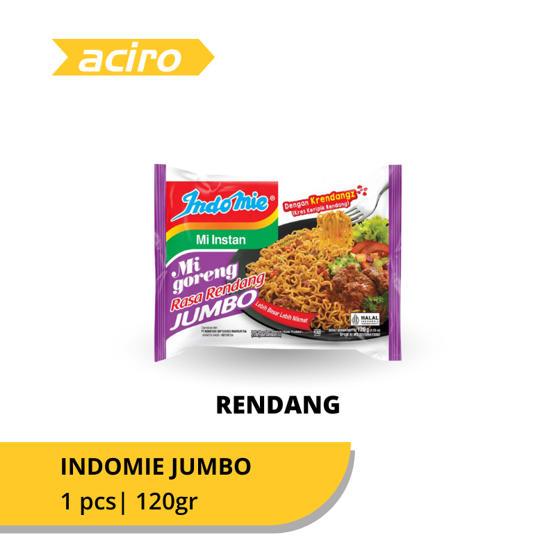 Indomie Mie Instan Goreng Jumbo Rendang 120 gr