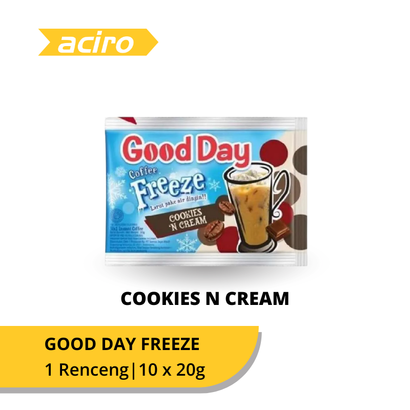 Good Day Freeze Kopi Instan Cookies N Cream Renceng 10 x 20 gr