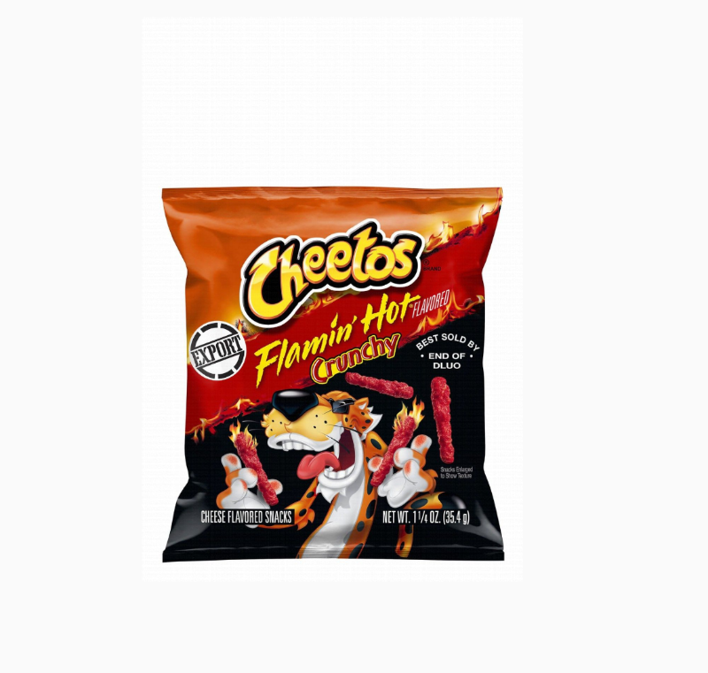 Cheetos Crunchy Flamin' Hot Cheese Corn Chips Export 35.4 gr