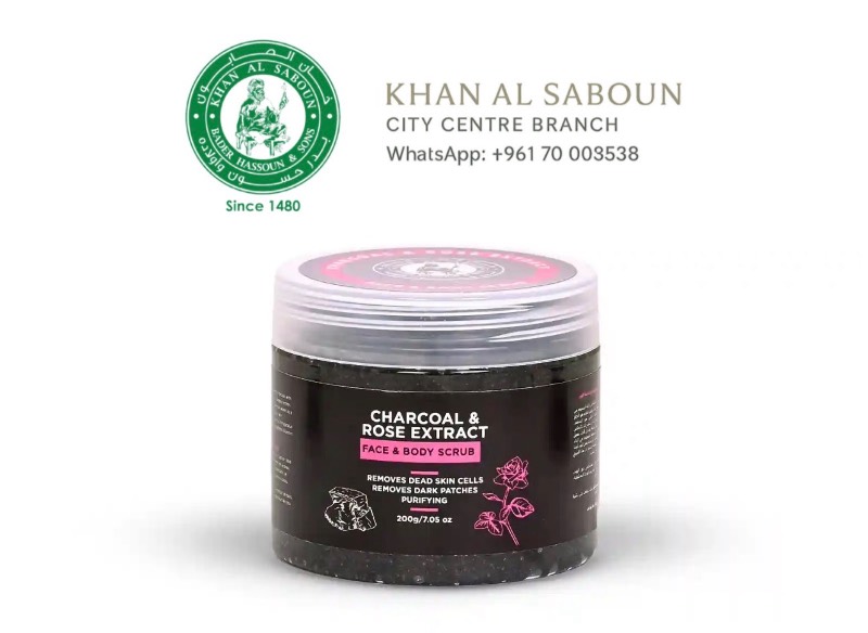Exfoliating Face Scrub Charcoal / سكراب جل فحم مع الورد للوجھ