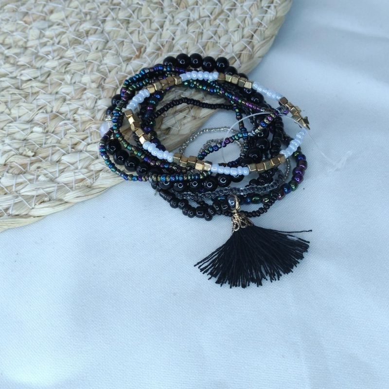 Multipulsera Negro