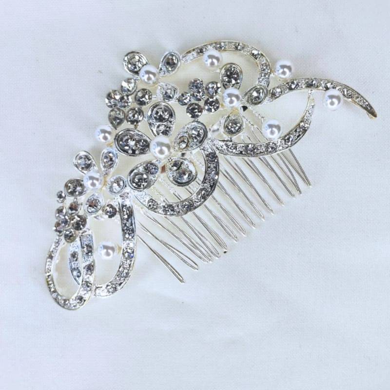 Tiara Plateada Brillos 2