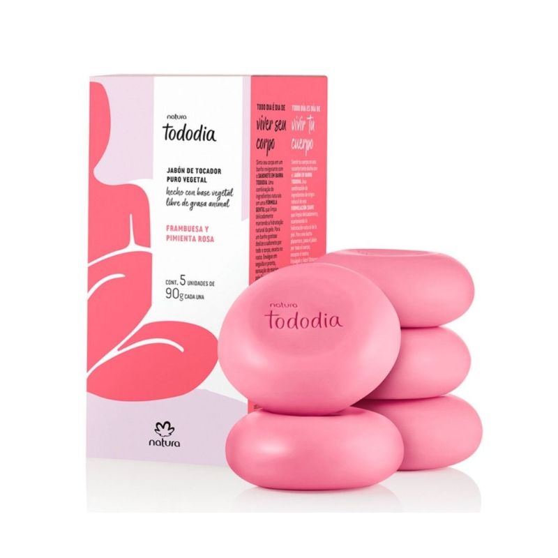 Jabones x5 unid - Frambuesa y pimienta rosa