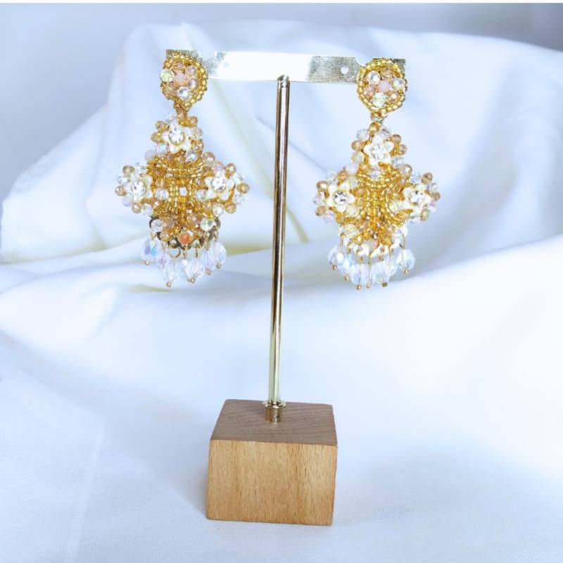 Aretes en pedrería Candelabro