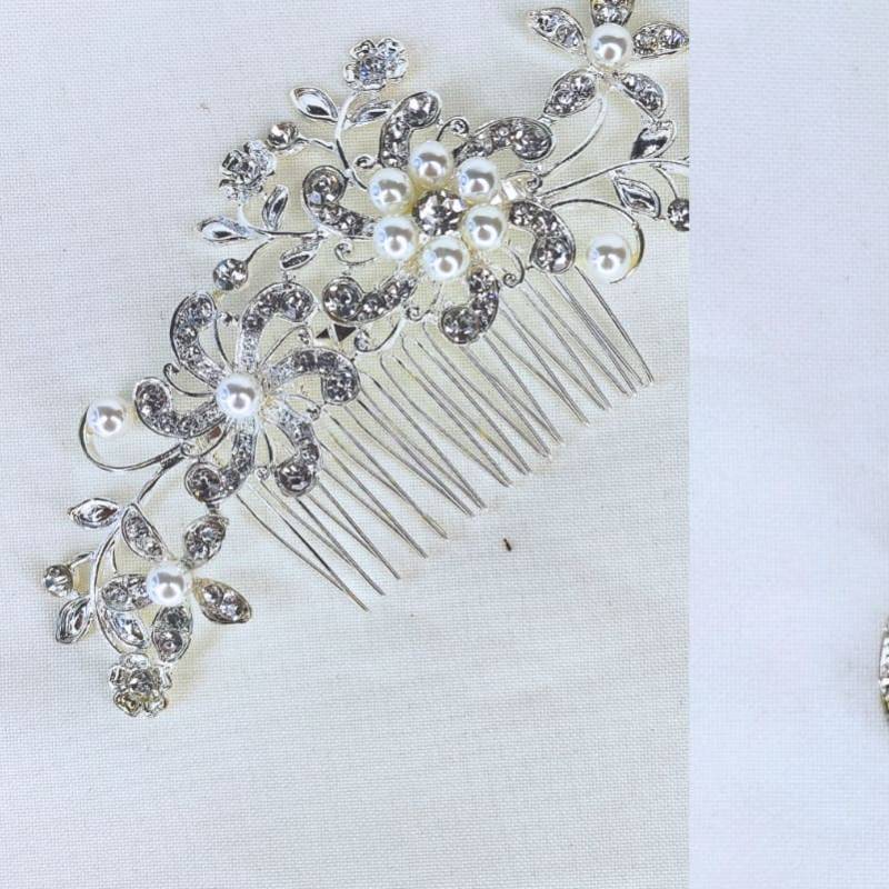 Tiara Plateada Brillos 1