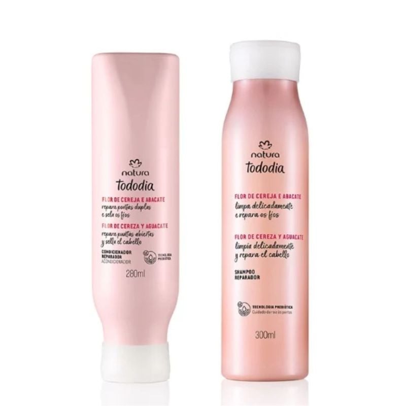 Kit Tododia Flor de cereza y aguacate Shampoo y Acondicionador