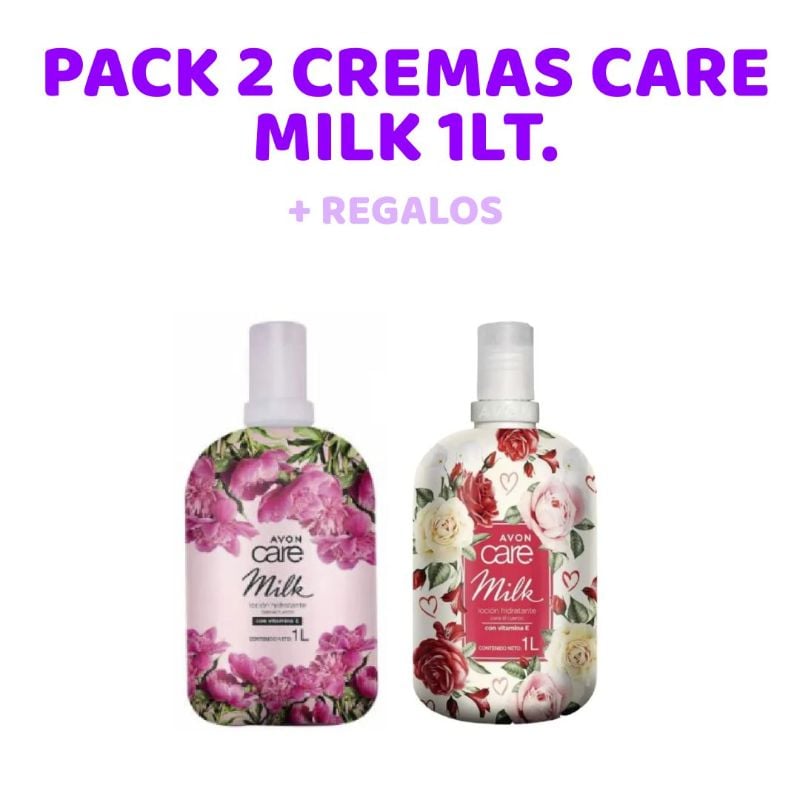 Pack: 2 Crema Care Milk 1lt.