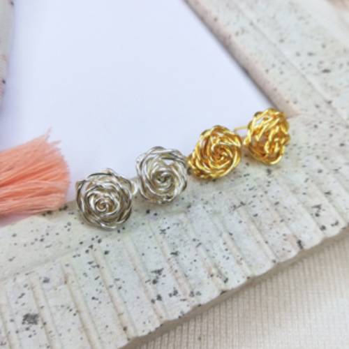 Aretes Topitos Rosa