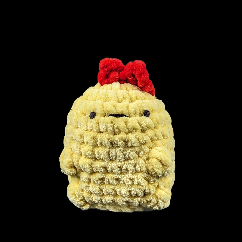 Sanrio Sumikko "Shrimpo" style Crochet Plush with Custom Felt Eyes (~Tenori-sized)