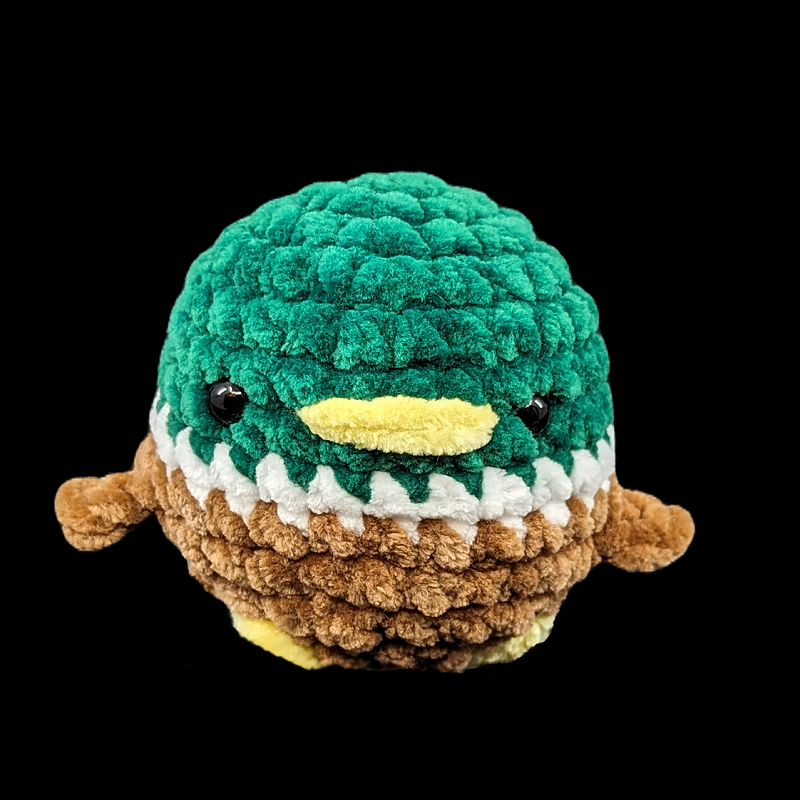 Chubby Mallard Duck Crochet Plush (Green/Brown)