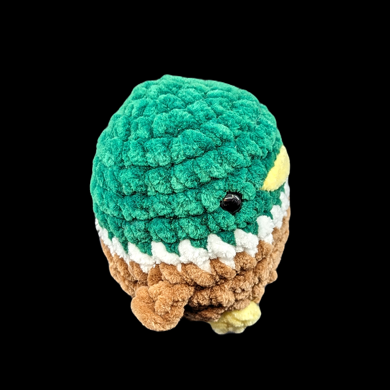 Chubby Mallard Duck Crochet Plush (Green/Brown)