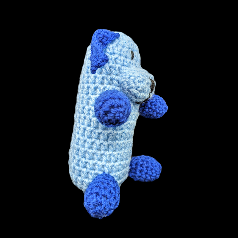 Bluey the Woobie Dog - Blue Acrylic Crochet Plush Doll