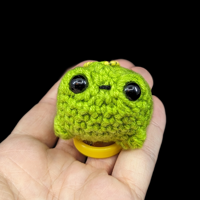 Kawaii Desert Rain Frog (Nubbie Froggie) Mini Keychain Plush Toy (Green)