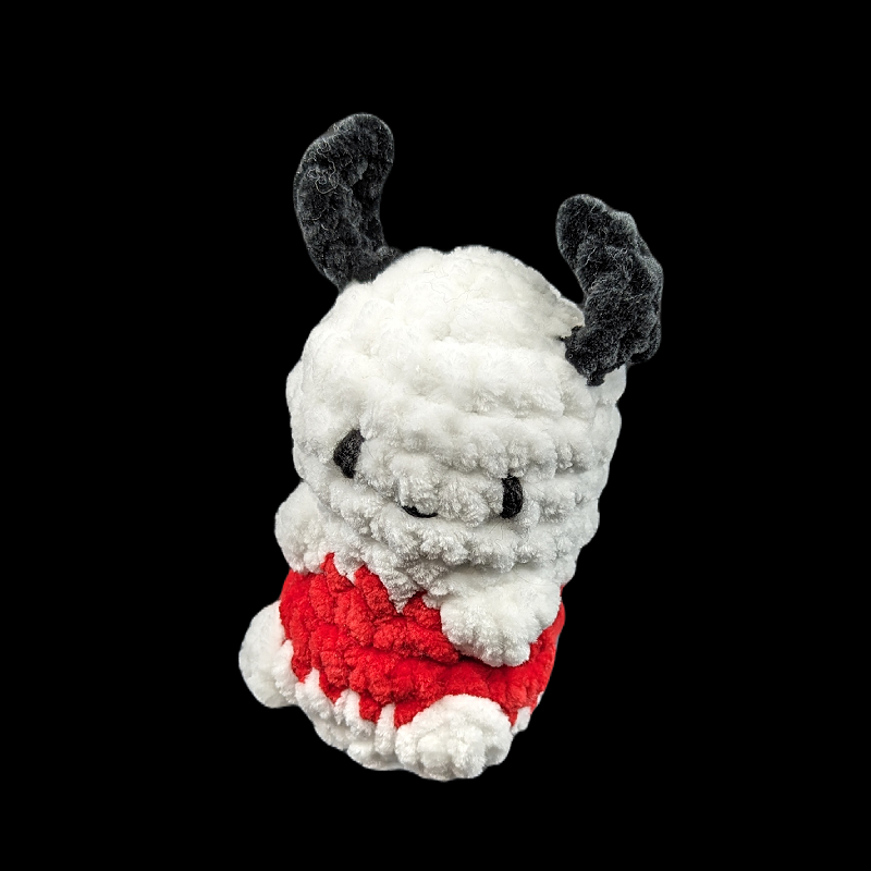 Small Pochacco / Snoopy White Dog with Black Ears - Soft Crochet Plush Toy (Assorted!)