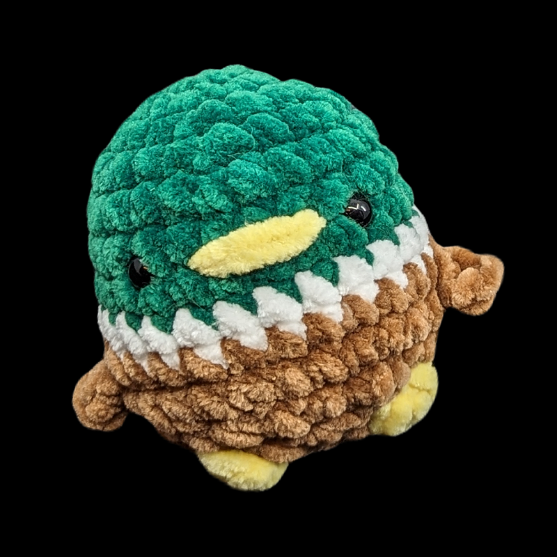 Chubby Mallard Duck Crochet Plush (Green/Brown)