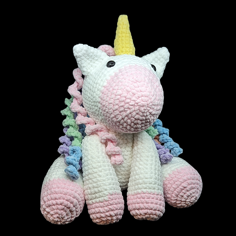 Jumbo Rainbow Unicorn Crochet Plush