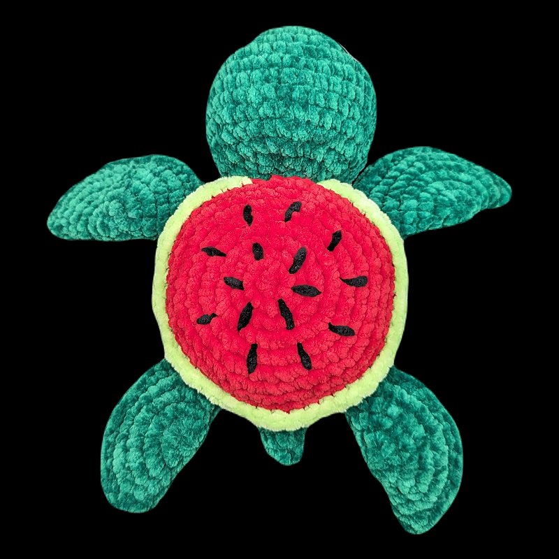 Jumbo Strawberry Sea Turtle Crochet Plush