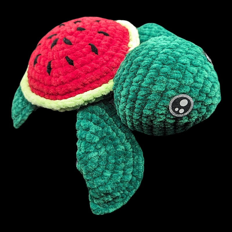 Jumbo Strawberry Sea Turtle Crochet Plush