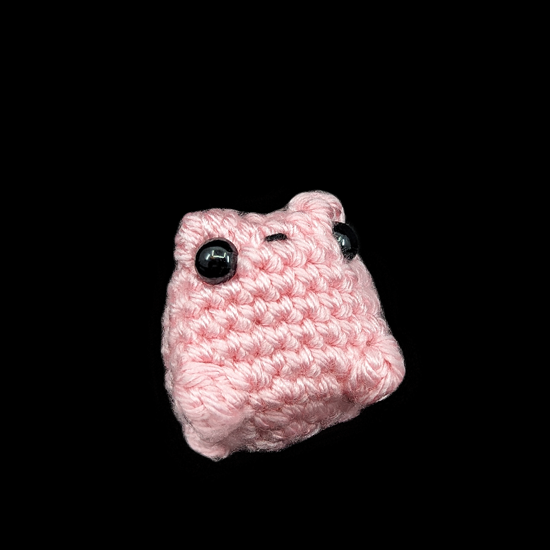 Kawaii Desert Rain Frog (Nubbie Froggie) Mini Crochet Plush Toy (Pink)