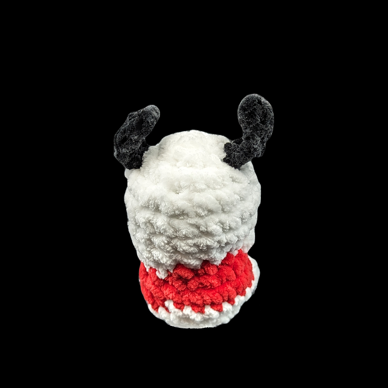 Small Pochacco / Snoopy White Dog with Black Ears - Soft Crochet Plush Toy (Assorted!)