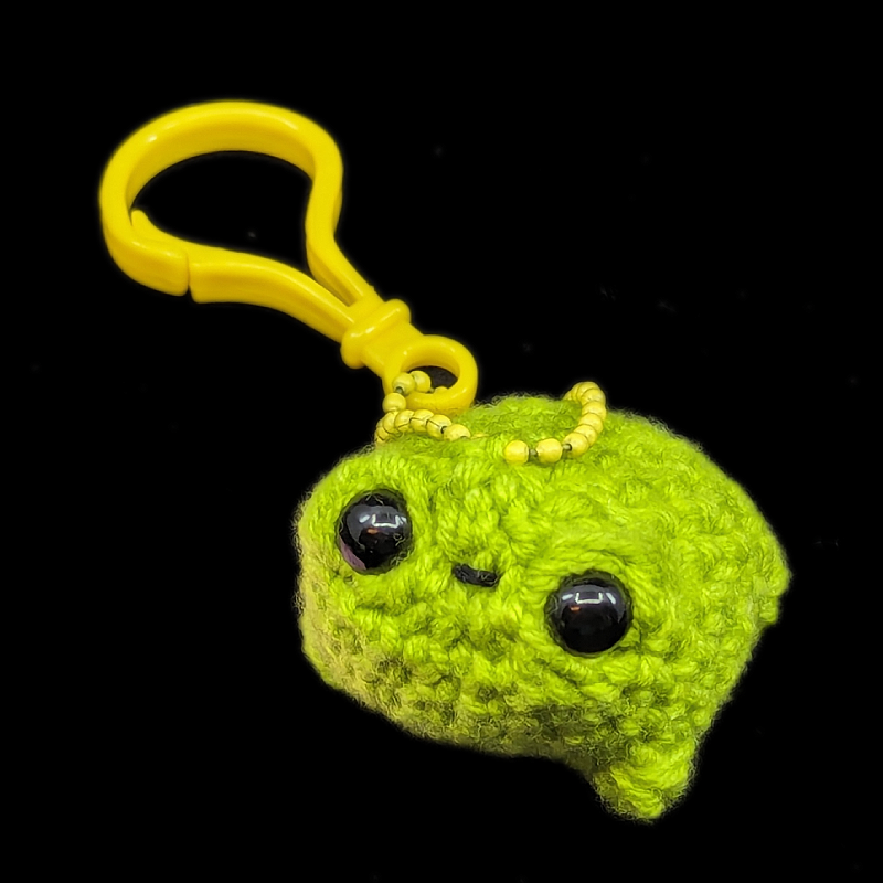 Kawaii Desert Rain Frog (Nubbie Froggie) Mini Keychain Plush Toy (Green)